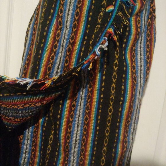 Guess By Georges Marciano Soft Colorful Ethnic Midi Wrap Skirt Fringe 27 - Picture 7 of 11